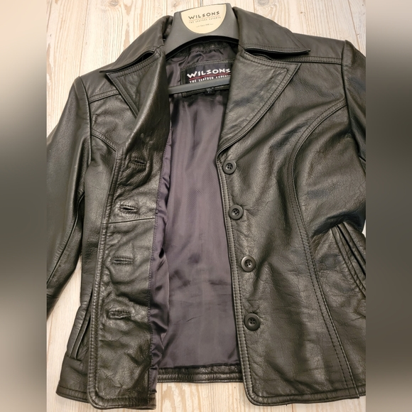 Wilsons Leather Vintage Classic Blazer Style Jacket - Picture 4 of 16